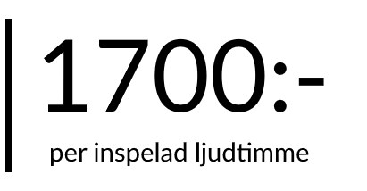 1700 kr per ljudtimme